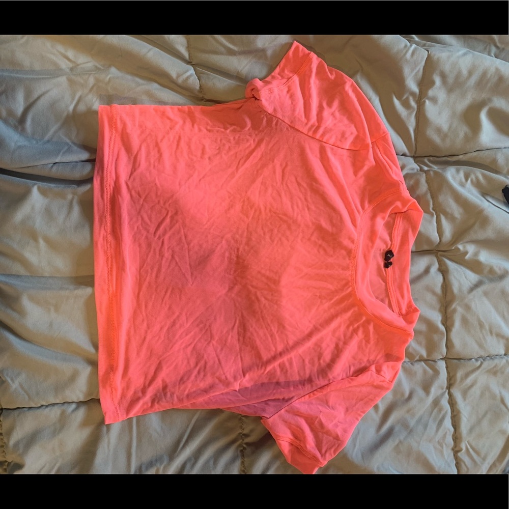 Mesh Coral Crop Top